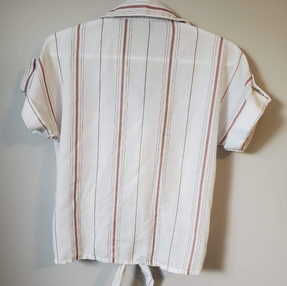 White Blouse with red stripes - Picture 4 of 7